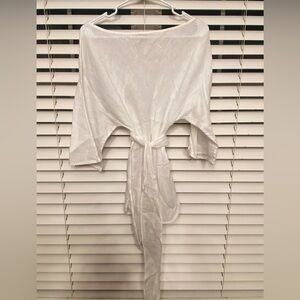 Talbots Classic White Sheer Blouse